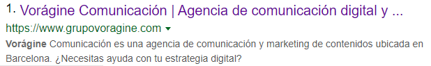 Títulos SEO en Vorágine Comunicación